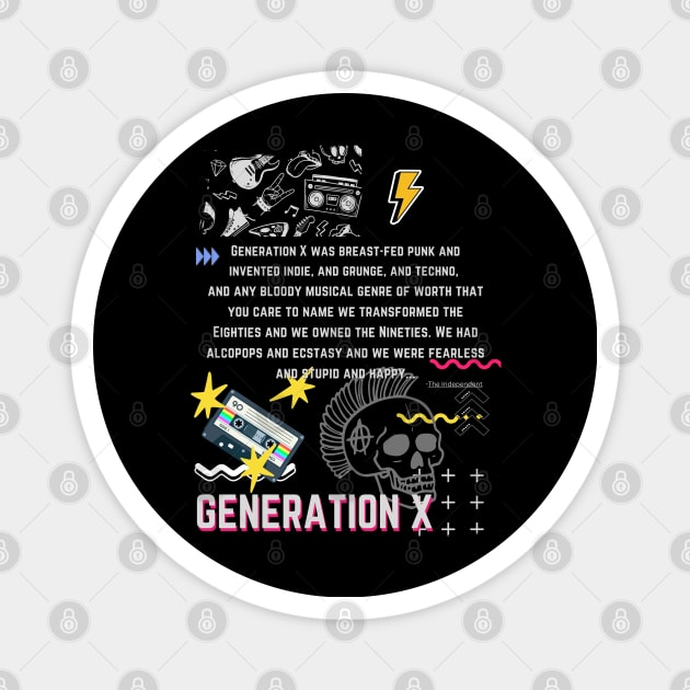 Gen X music Magnet by GenXDesigns